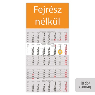 SP15, 12 lapos 5 hónapos speditőr naptár - Fejrész nélkül, 10db/csomag