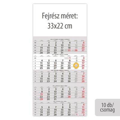 SP15, 12 lapos 5 hónapos speditőr naptár - Üres, nyomtatható fejrésszel, 10db/csomag
