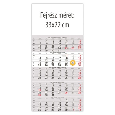 SP15, 12 lapos 5 hónapos speditőr naptár - Üres, nyomtatható fejrésszel
